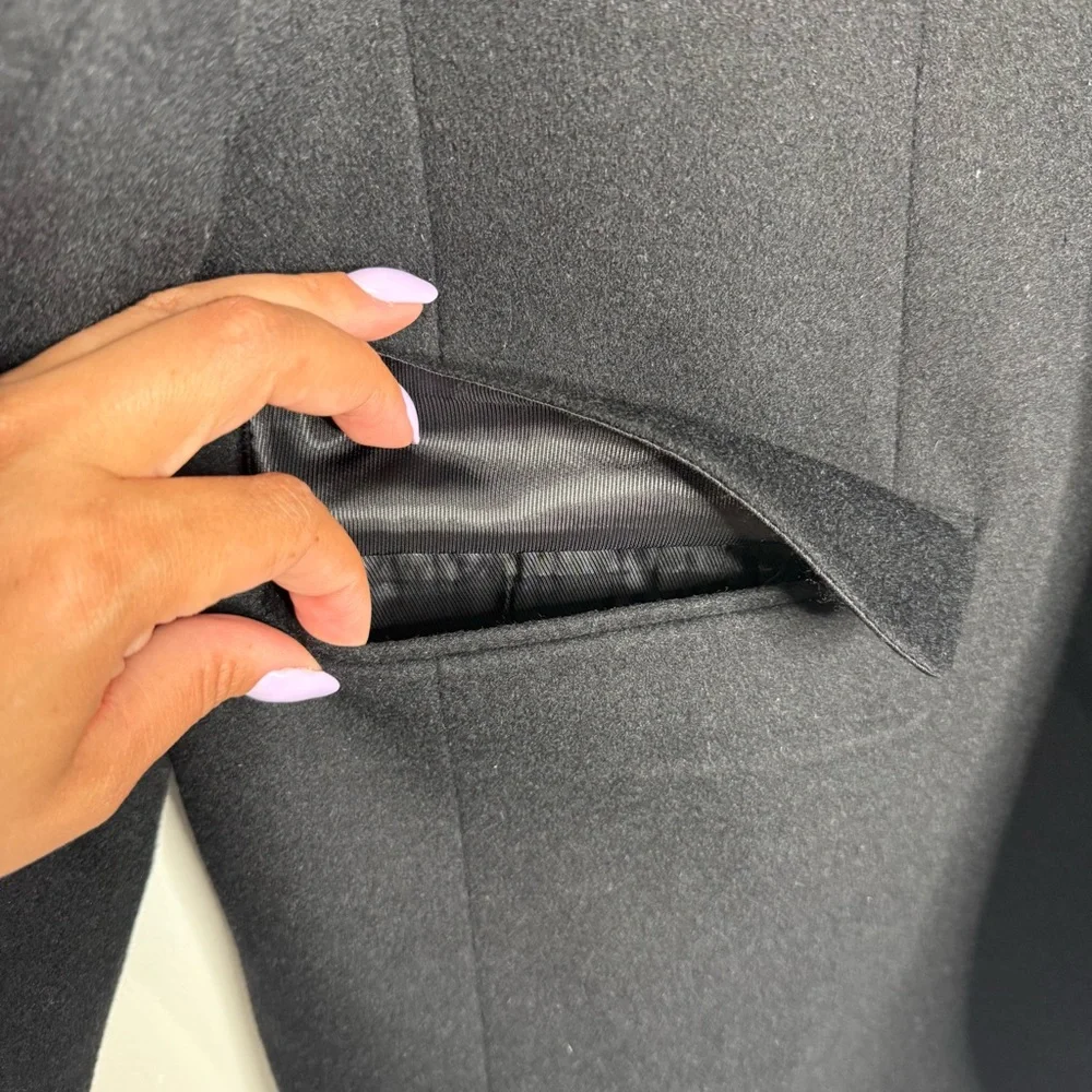 Pronto Uomo Couture Wool Silk Cashmere‎ Sport Coat Black Size 46 Business Casual